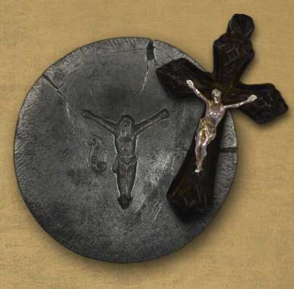 Matrice pour élément de crucifix et croix de chapelet avec crucifix soudé