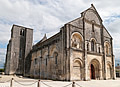 Vue de la façade occidentale de Châteauneuf-sur-Charente