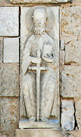 statue figurant saint Paul, une épée à la main