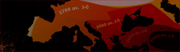 Carte de la diffusion de la métallurgie du bronze