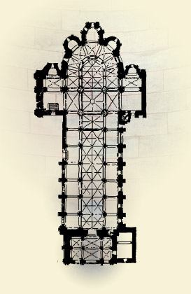 Plan type d'une église romane