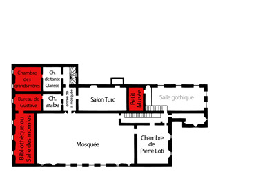 le plan du 2e étage de la maison de Pierre Loti