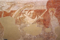 Fresque de Saint Michel contre le dragon